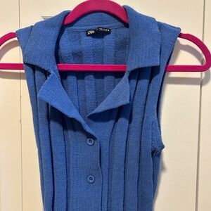 Zara royal blue sweater vest, Size S